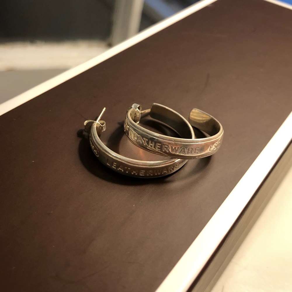 🔥Coach🔥 Silver Hoop Earrings - Picture 2 of 8